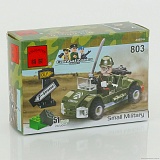 BRICK 803 (200) "Военный автомобиль", 51 дет, в коробке оптом в SevenTrade.com.ua