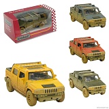 Машина жел КТ 5097 WY (96/4) инер-я, 1:40 Hummer H2 SUT Muddy в кор-ке оптом в SevenTrade.com.ua